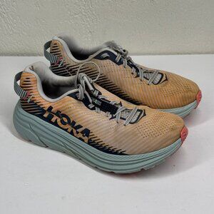 Hoka One One Rincon 2 Running Shoes Lightweight Mesh Coral Gray Size 9